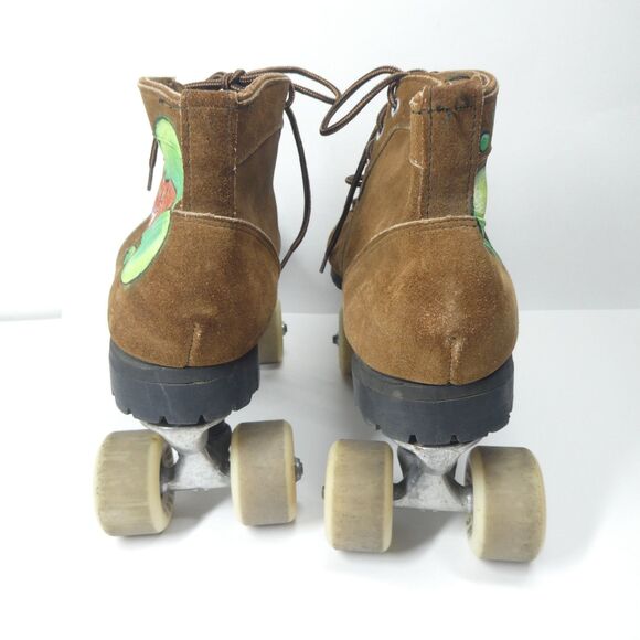 Leather Roller Skates Vintage Handpainted Tigers Sure Grip Super X7L Plates main image 14